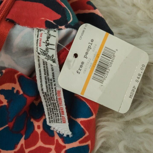 Free People Size Small S Tucker Floral Paisley Print Sleeveless Mock Bodysuit - Picture 4 of 7